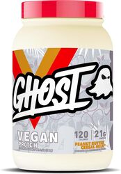 GHOST Vegan Protein Powder Peanut Butter Cereal Milk-2.2 lb, 20g of Protein-Plant-Based Pea and Organic Pumpkin Protein-Post Workout and Nutrition Shakes, Smoothies, Soy, Lactose and Gluten Free