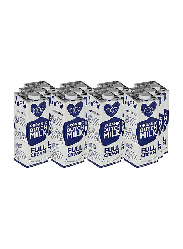 

100% Organic Dutch Full Cream Milk, 6 x 1 Liter