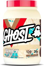 GHOST WHEY Protein Powder, Milk Chocolate - 2lb, 25g of Protein - Whey Protein Blend - Post Workout Fitness and Nutrition Shakes, Smoothies, Baking and Cooking - Soy and Gluten-Free