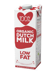 100% Organic Dutch Low Fat Milk, 1 Liter