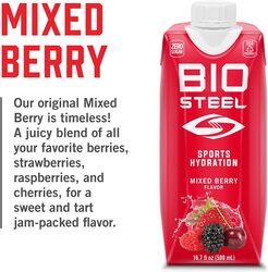 BioSteel Sports Drink, Sugar-Free with Essential Electrolytes, Mixed Berry, 500ml, 12-Pack