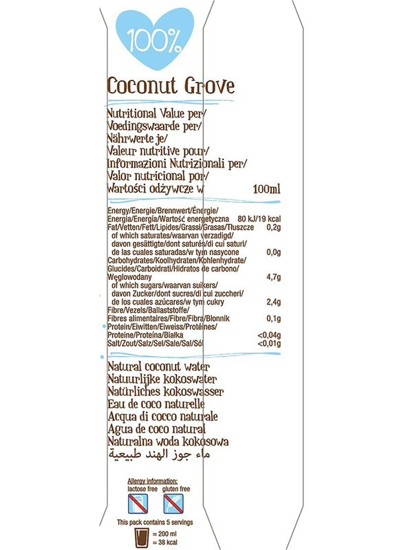 100% Coconut Grove Water, 330ml