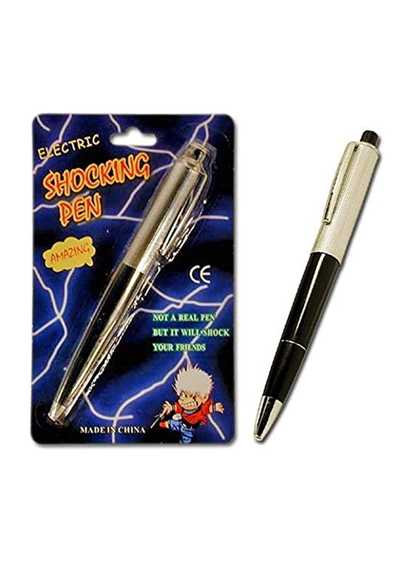 Safe Shock Pen Funny Trick Toy, Ages 12+, Black/Silver