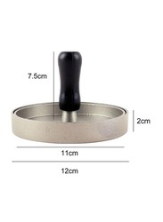 11cm Aluminum Burger Press, Silver/Black