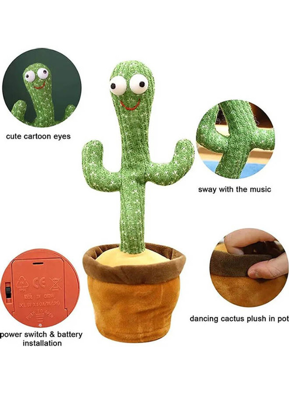 Dancing Singing Talking Cactus Plush Toy, Ages 2+