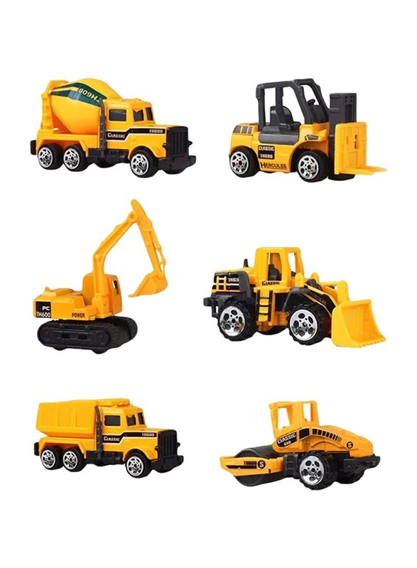 6-in-1 Alloy Die-Cast Construction Truck Vehicle, Ages 3+