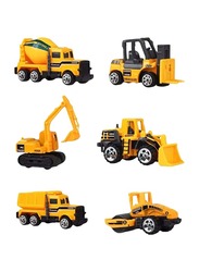 6-in-1 Alloy Die-Cast Construction Truck Vehicle, Ages 3+