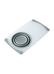 Multifunction Chopping Board with Drain Basket, Grey