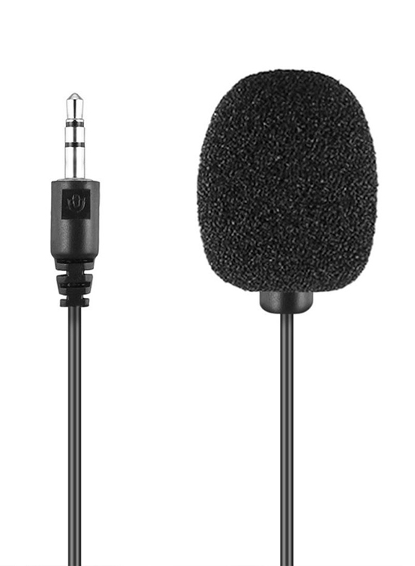 Clip-On Lapel Lavalier Microphone, ZB121800, Black