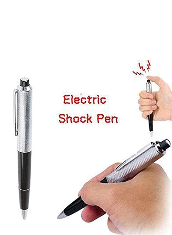 Safe Shock Pen Funny Trick Toy, Ages 12+, Black/Silver