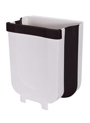 Portable Trash Bin, White/Black