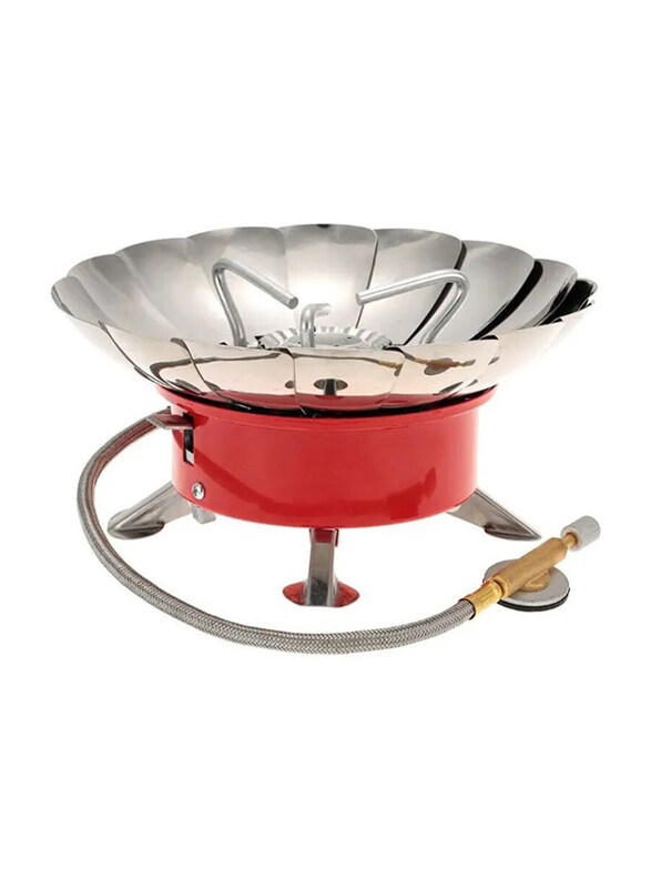 

Generic Portable Windproof Camping Backpacking Gas Stove, Red
