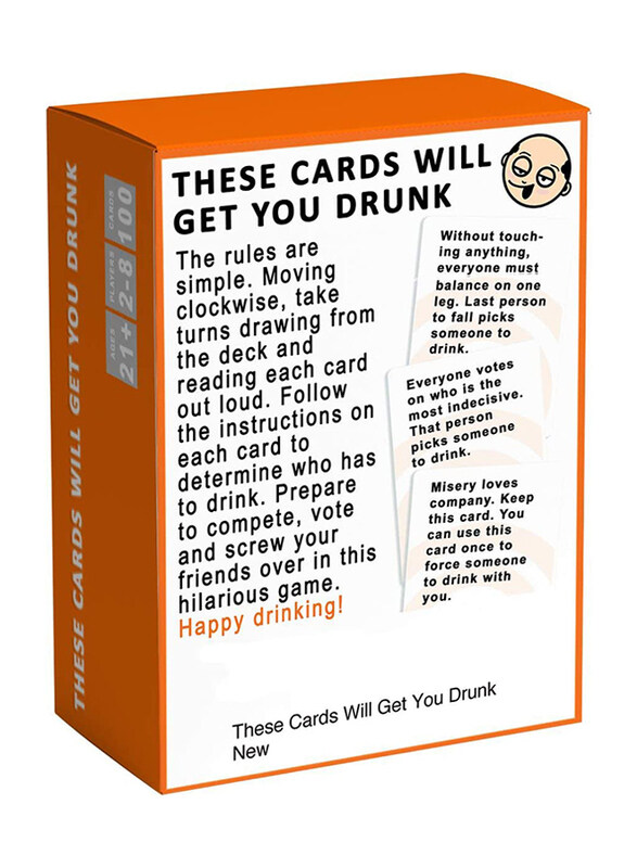 These Cards Will Get You Drunk Card Game, Ages 18+, Orange