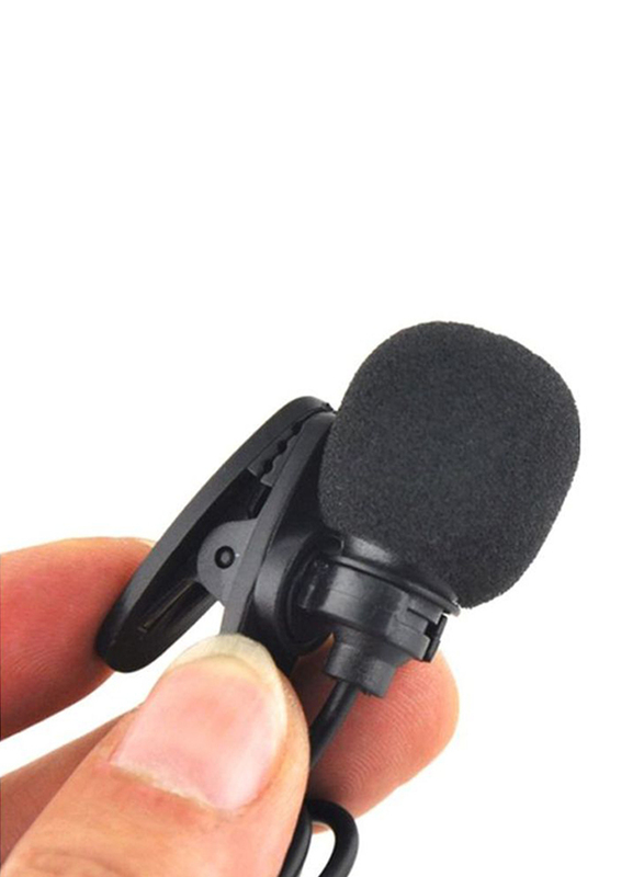 Meggo CZDCVSZ1 External Clip-On Lapel Lavalier Microphone, SASW2432, Black