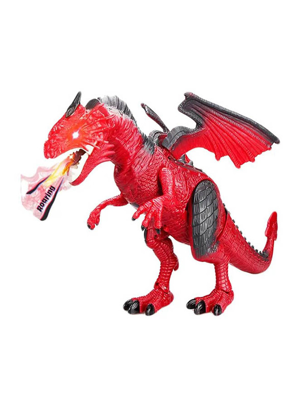 T-Rex Dinosaur Fire Dragon Figure with Remote Control, Ages 3+