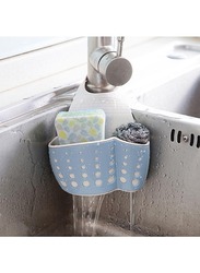 Anself Kitchen Sink Drain Basket and Holder, Blue/White