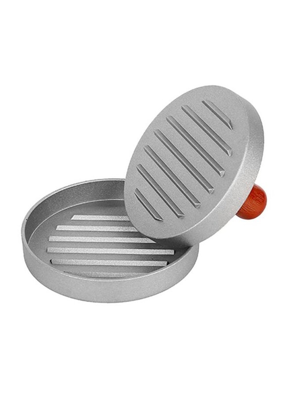 Liying Single Burger Press, Silver/Brown