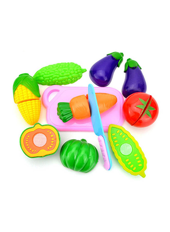 Lucky Cutting Fruits & Vegetables Wooden Kitchen Toy, Ages 3+