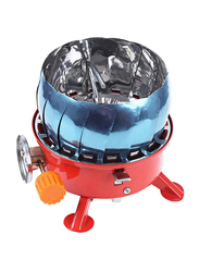 Aotu Windproof 1-Burner Camping Stove, Red/Blue