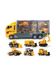 6-in-1 Alloy Die-Cast Construction Truck Vehicle, Ages 3+