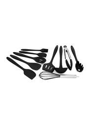 Silicone 10-Piece Kitchen Utensils, Black