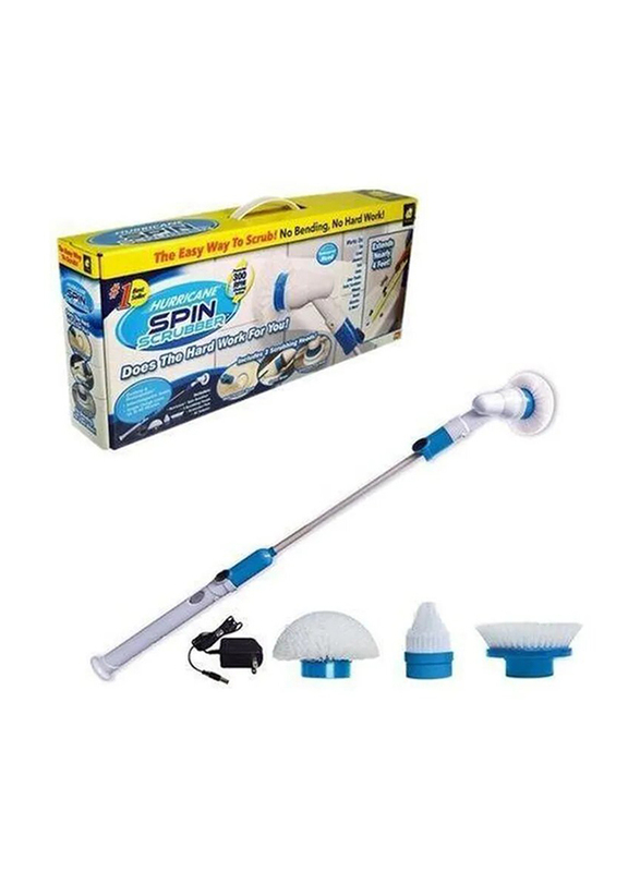 Hurricane Spin Scrubber Set, 5 Pieces, White/Blue