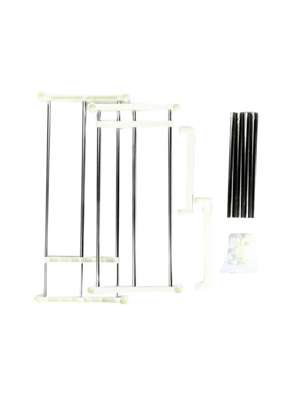 Multifunctional Microwave Oven Rack, Silver