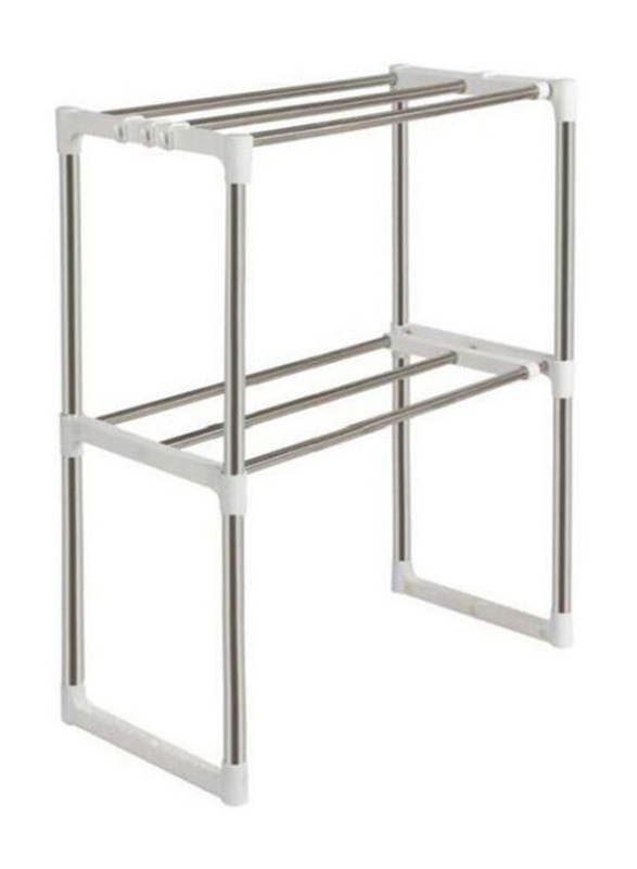 Bathlux Adjustable Microwave Kitchen Rack, Silver