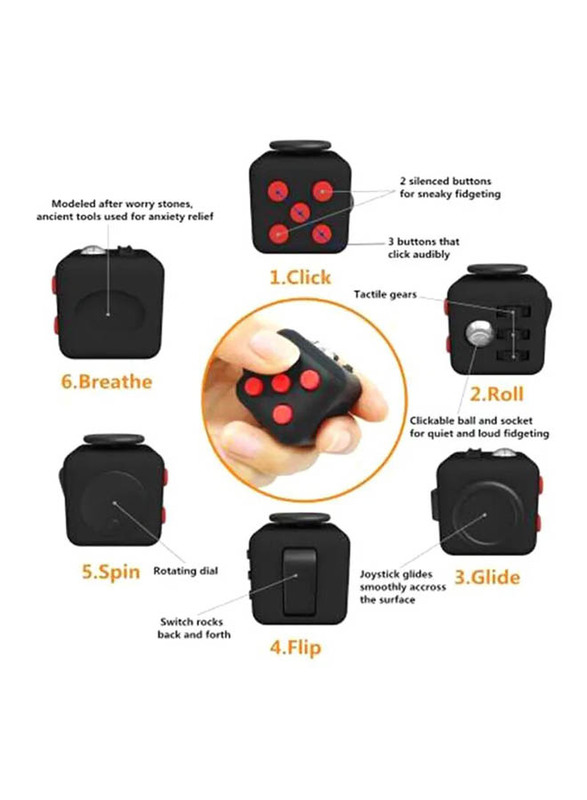 Jinou Non-toxic Cube Fidget Spinner, Ages 12+