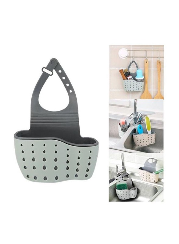 Kitchen Hanging Drain Basket, Grey