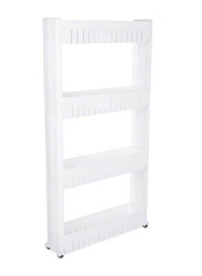 Pantry Rack with 4 Large Storage Baskets, White