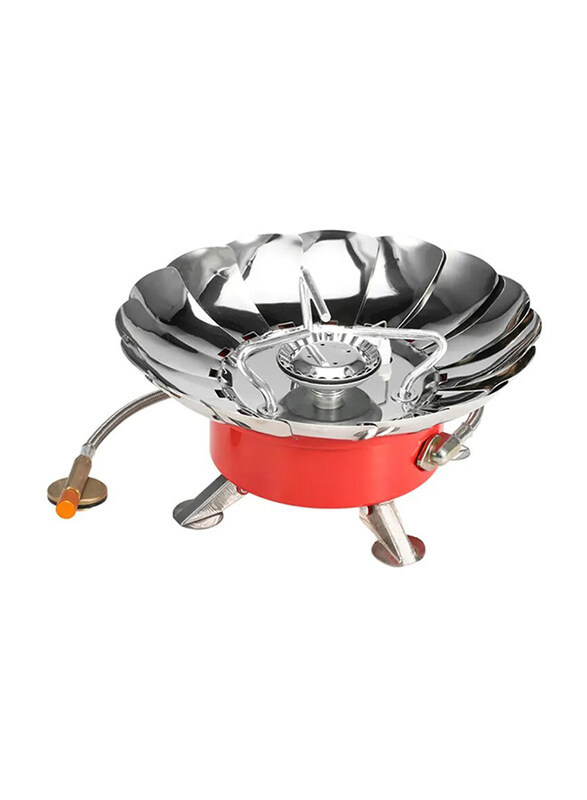 

Lixada Windproof Piezo Ignition Gas Stove with Extended Pipe, Orange/Silver