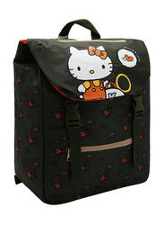Hello Kitty Printed Buckle Closure Backpack School Bag for Girls, Green, Model No. 12150