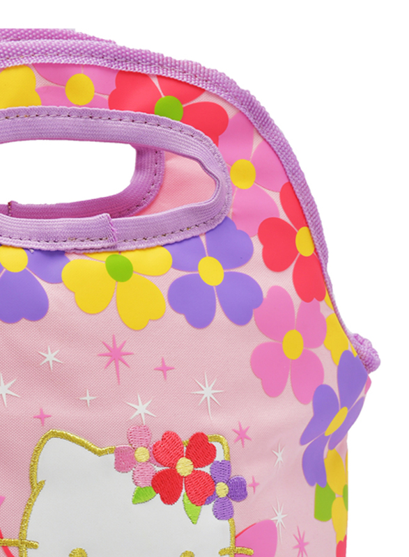 Hello Kitty Floral Printed Fairy KT Insulated Lunch Bag for Girls, Pink, Model No. 349976