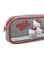 Hello Kitty Triple Travel Pouch/Pen/Pencil Case, Black/White, Model No. 582034