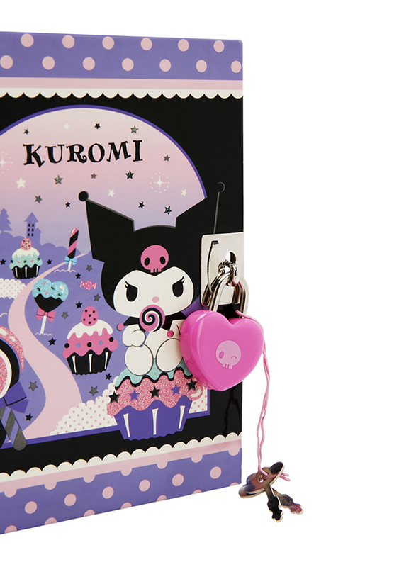 Hello Kitty Kuromi Locking Diary, 288 Pages, Model No. 375152