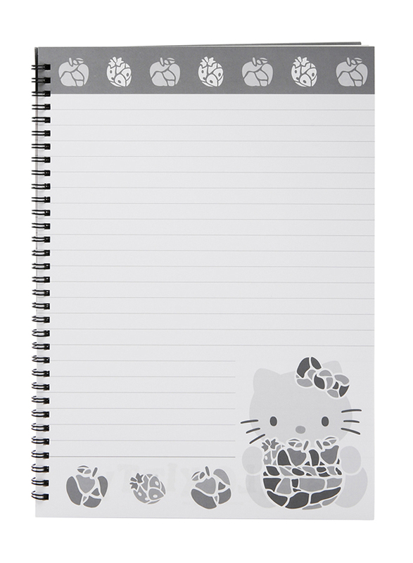 Hello Kitty Stained Glass Kitty Spiral Notebook, 50 Sheets, Model No. 863726