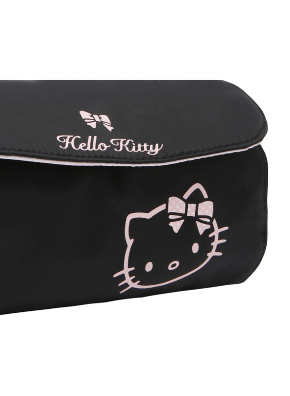 Hello Kitty Travel Cosmetic Pouch for Girls, Black, Model No. 866725
