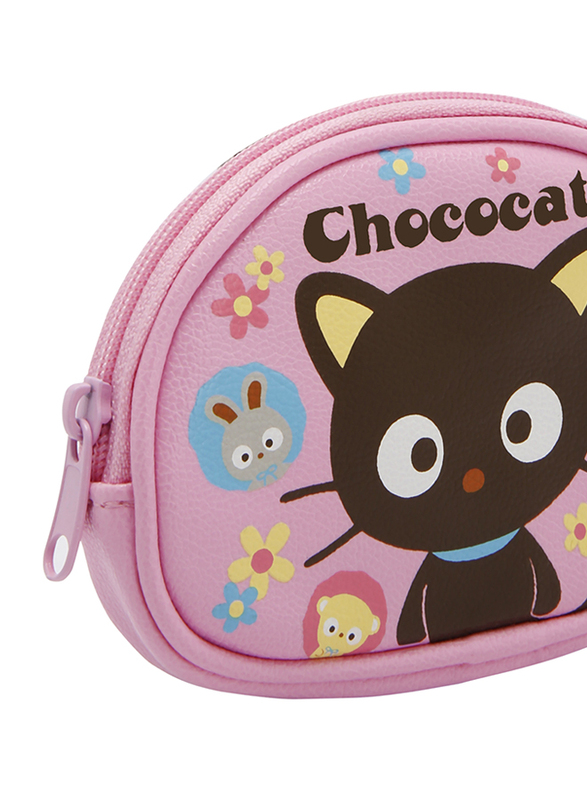 Hello Kitty Fabric Chococat Zip Closure Coin Purse for Girls, Pink, Model No. 75639