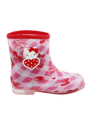 Hello Kitty Waterproof Glossy Rain Boot, 19cm, Pink, Model No. 259616