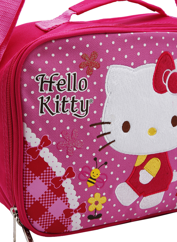 Hello Kitty Zip Closure Insulated Lunch Kit for Girls, Pink, Model No. 130729