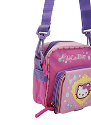 Hello Kitty Polyester Zip Closure Shoulder Travel Accessories Bag for Girls, Pink, Model No. 149314