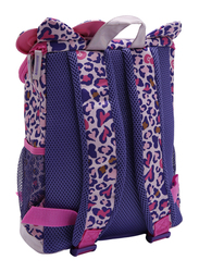 Hello Kitty Leopard Printed Petite Glowing School Backpack for Girls, Small, Purple, Model No. 351776