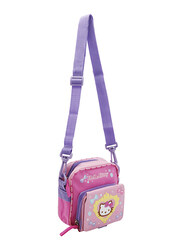 Hello Kitty Polyester Zip Closure Shoulder Travel Accessories Bag for Girls, Pink, Model No. 149314