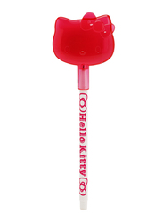 Hello Kitty Ballpoint Pen with Big Face Cap, Red/White, Model No. 903485