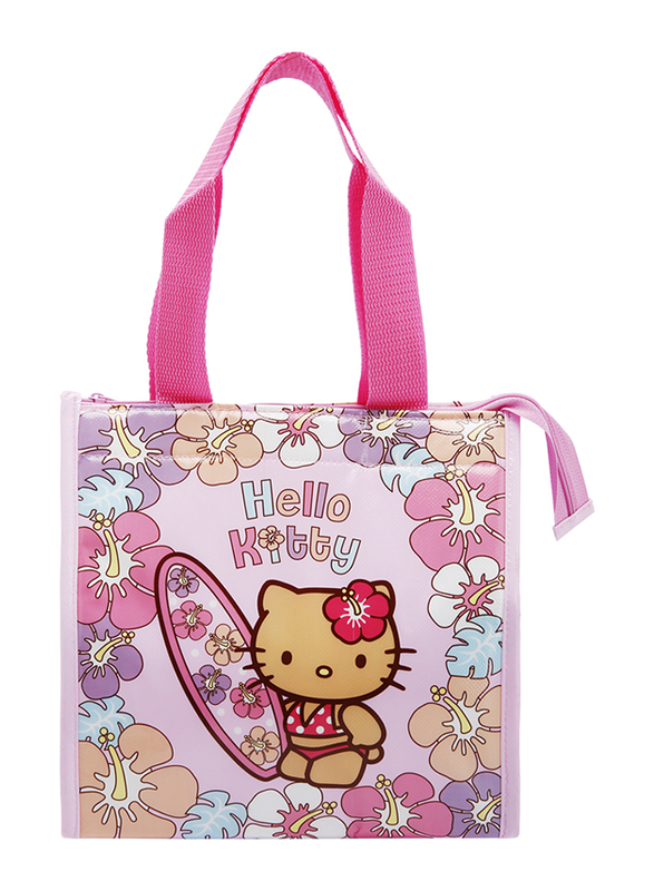 Hello Kitty Insulated Zip Closure Lunch Bag for Girls, Pink, Model No. 984281
