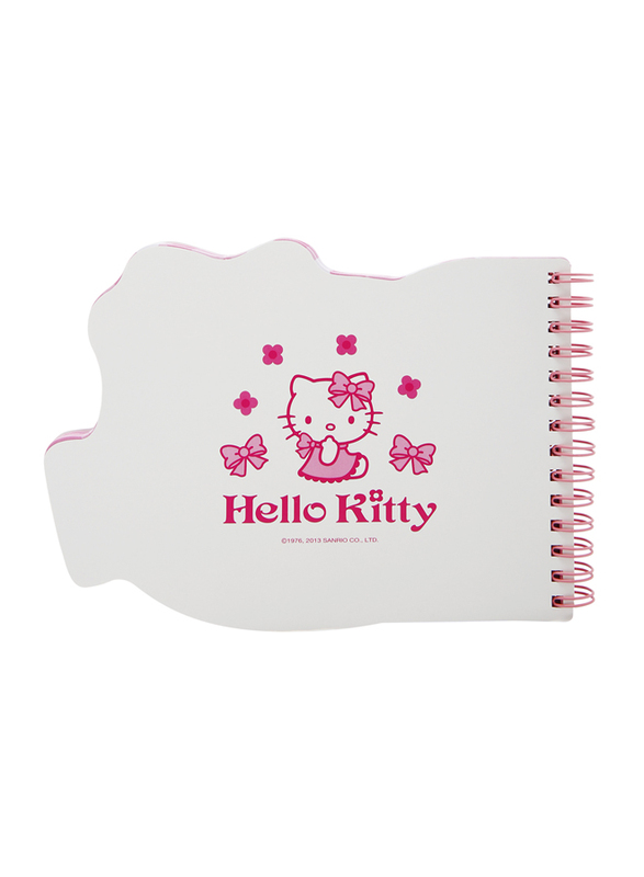 Hello Kitty Spiral D-Cut Notebook, Pink, 80 Sheets, Model No. 350176