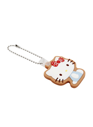 Hello Kitty Rubberised Character Cookie Keychain, Brown, Model No. 13076