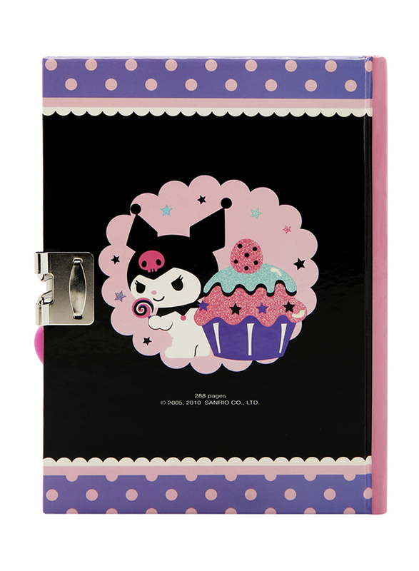 Hello Kitty Kuromi Locking Diary, 288 Pages, Model No. 375152