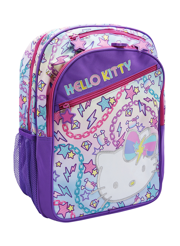 Hello Kitty Printed Backpack School Bag for Girls, Purple, Model No. 10264